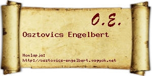 Osztovics Engelbert névjegykártya